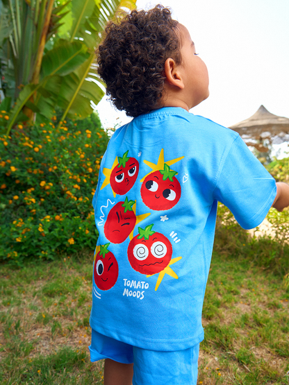 Tomato Moods Boxy Tee — Blue