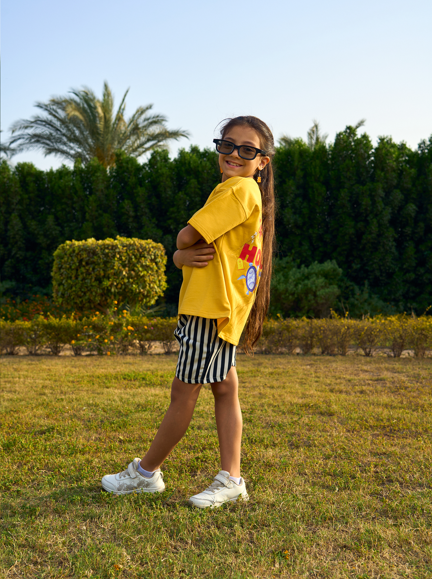 Holiday Club Boxy Tee — Yellow