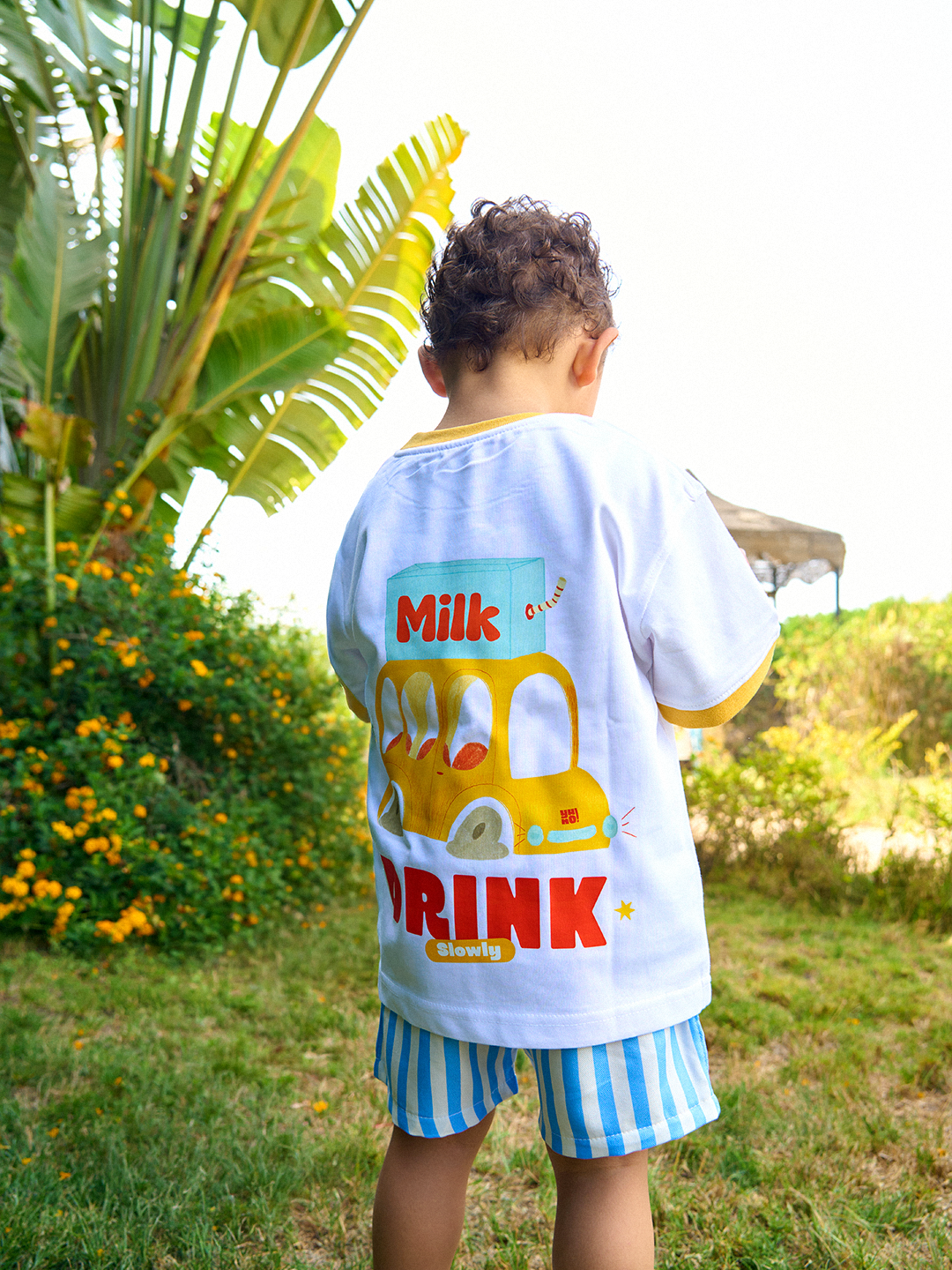 Drink Slowly Boxy Tee — White