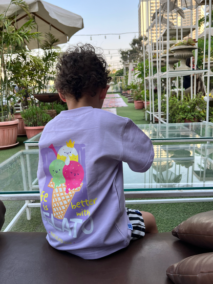 Life is Better with Gelato Tee — Lavender