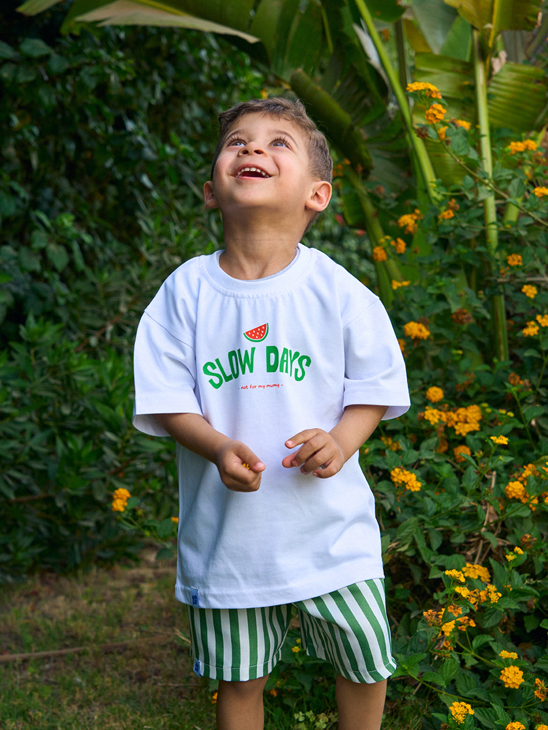 Slow Days Boxy Tee — White