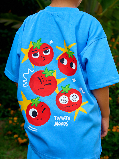 Tomato Moods Boxy Tee — Blue