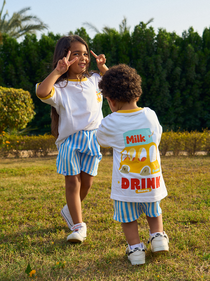 Drink Slowly Boxy Tee — White