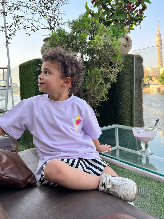 Life is Better with Gelato Tee — Lavender