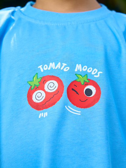 Tomato Moods Boxy Tee — Blue