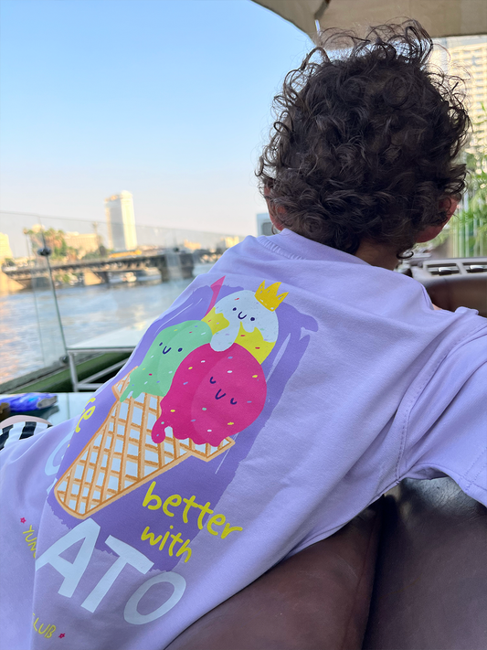 Life is Better with Gelato Tee — Lavender