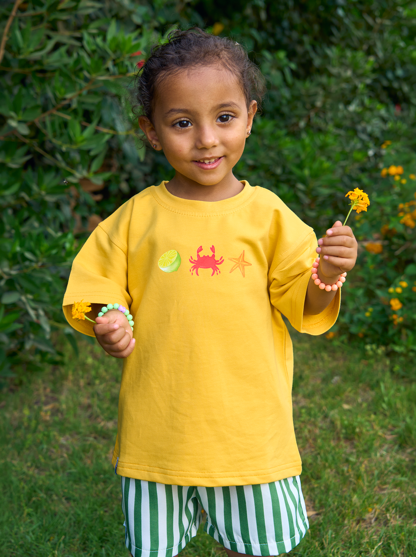 Holiday Club Boxy Tee — Yellow
