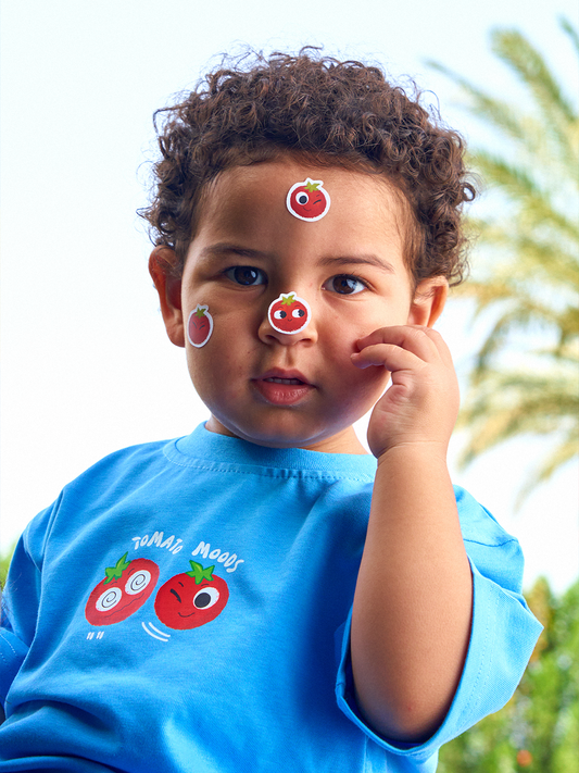 Tomato Moods Boxy Tee — Blue