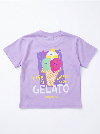 Life is Better with Gelato Tee — Lavender