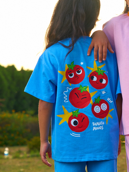 Tomato Moods Boxy Tee — Blue