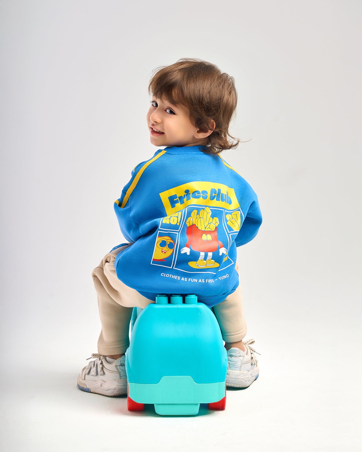 Fries Club Sweatshirt – Blue & Yellow