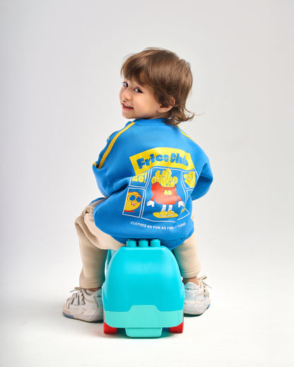 Fries Club Sweatshirt – Blue & Yellow