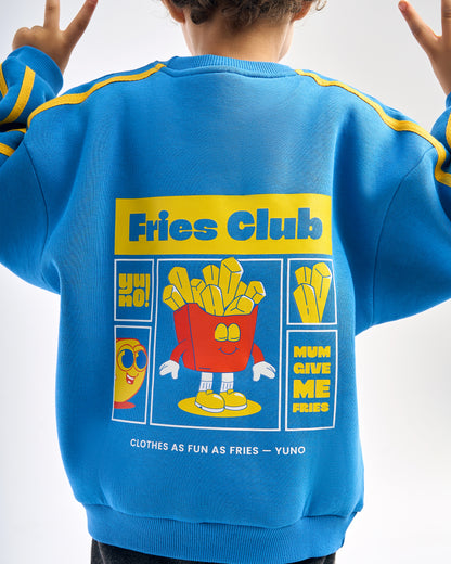 Fries Club Sweatshirt – Blue & Yellow