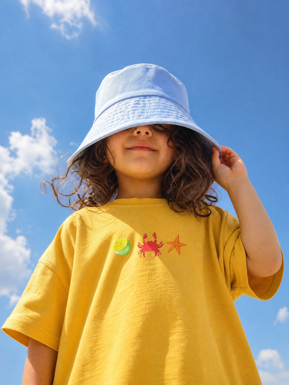 Holiday Club Boxy Tee — Yellow