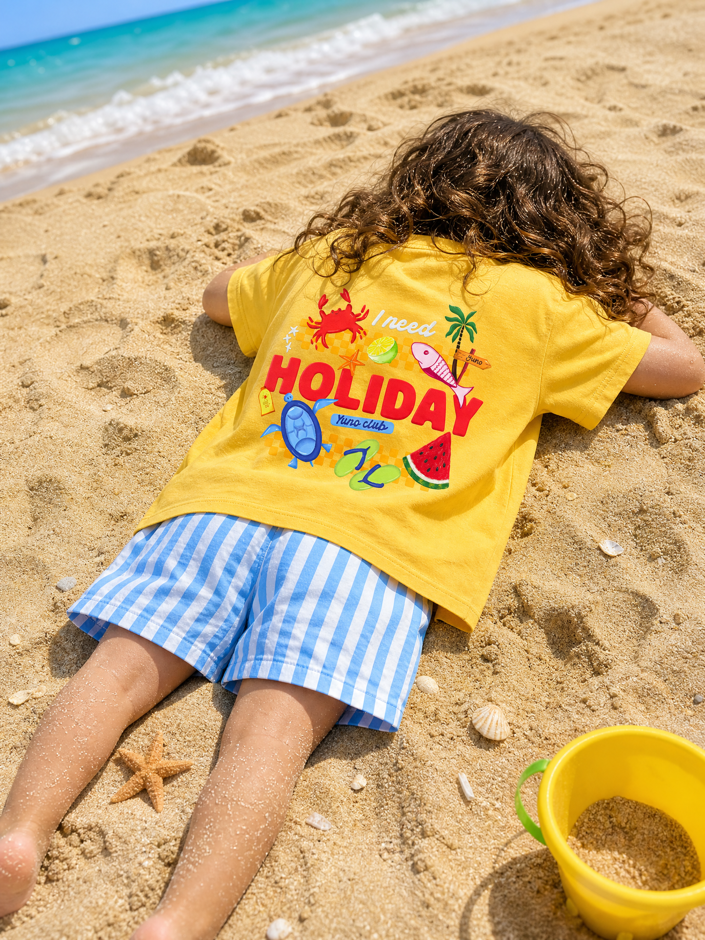 Holiday Club Boxy Tee — Yellow